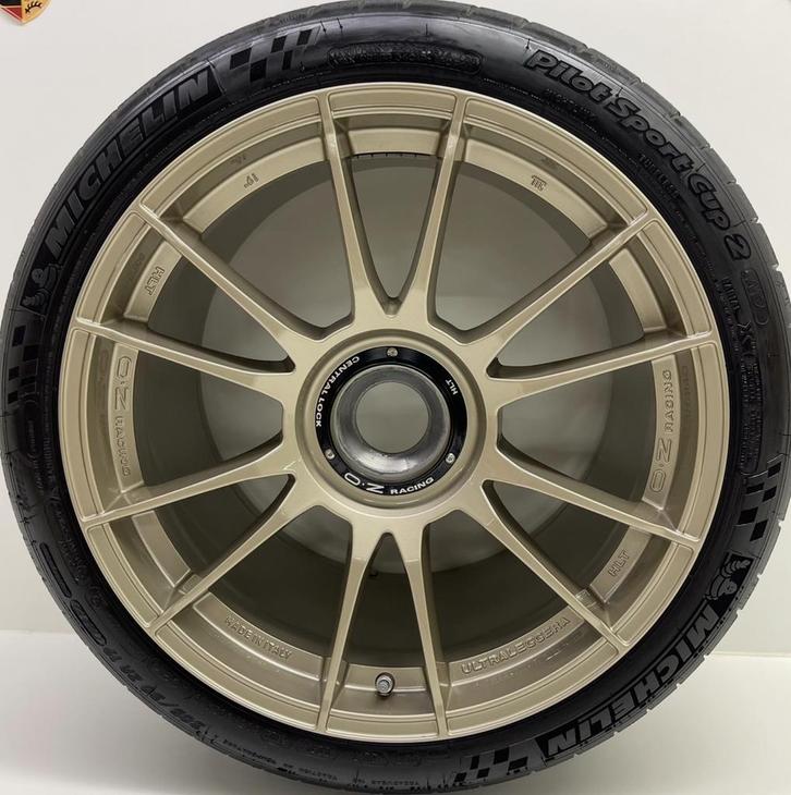 Porsche 997/2 GT3 19inch OZ Ultraleggera met Michelin Cup 2, Auto-onderdelen, Banden en Velgen, 19 inch, Zomerbanden, 305 mm, Personenwagen