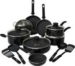 2dekans | COOCK 19-Delige Pannenset Inductie - Zwart -, Ophalen of Verzenden, Nieuw