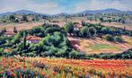 Roberto Gai (1948) - Tuscany flowers field landscape