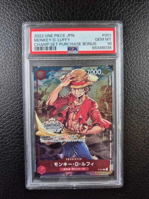 Bandai - 1 Graded card - One Piece - Monkey D. Luffy 001, Hobby en Vrije tijd, Verzamelkaartspellen | Overige