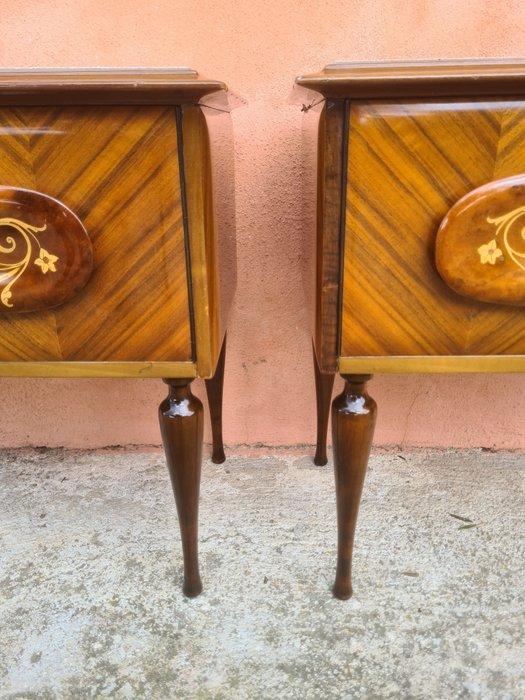 Nachtkastje (2) - Hout - Paar nachtkastjes uit de jaren 50, Huis en Inrichting, Overige Huis en Inrichting