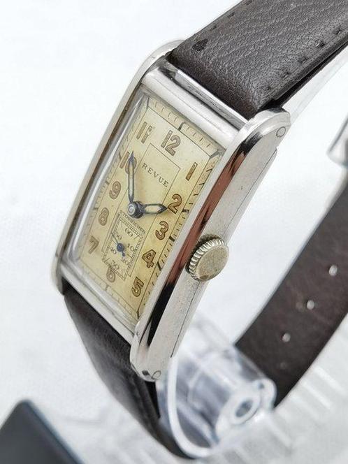 Revue - Revue Big Tang Art Deco / Rectangular Men´s Dress, Handtassen en Accessoires, Horloges | Heren