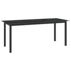 vidaXL Table de jardin Noir 190x90x74 cm Aluminium et, Neuf, Verzenden