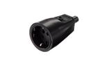 Martin Kaiser Black Mains Line Socket With Earthing Contact, Verzenden