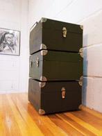 Kist (3) - Vintage militaire koffers - Hout, Staal, Antiek en Kunst