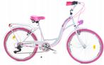 Meisjesfiets 24 inch stevig model roze met wit 6 versnell..., Ophalen of Verzenden, Nieuw