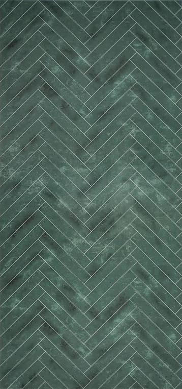 Wandpaneel Isodeco Visgraat 120x260 cm SPC Groen (Doosinhoud beschikbaar voor biedingen