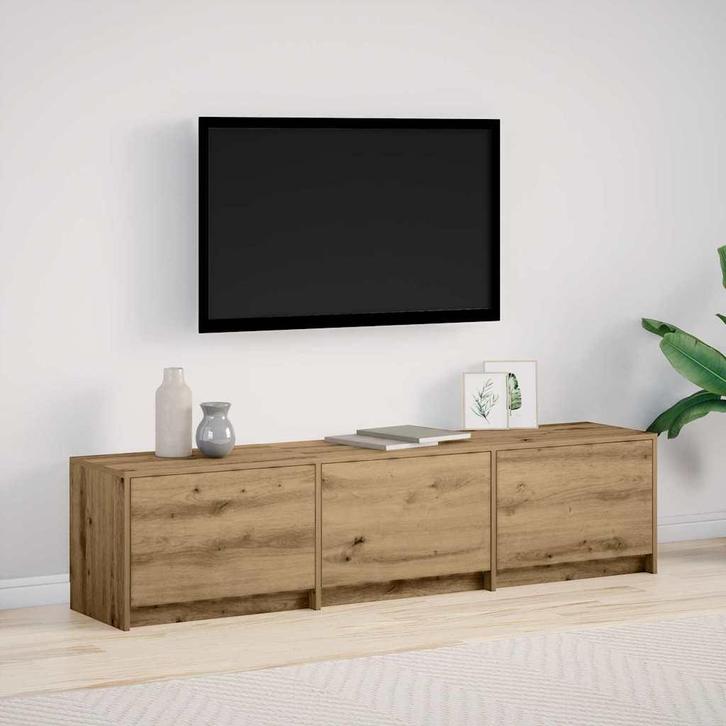 vidaXL TV Kast Artisan Eiken 162 x 34 x 40 cm Bewerkt hout, Huis en Inrichting, Kasten |Televisiemeubels, Nieuw, Verzenden