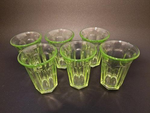 Drinkglas (6) - Groot - Uraniumglas - 1934 Denemarken, Antiek en Kunst, Kunst | Designobjecten