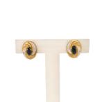 Gouden oorstekers met diamant | 0,02 ct. (saffier), Handtassen en Accessoires, Oorbellen, Goud, Met edelsteen, Gebruikt, Ophalen of Verzenden