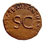 Romeinse Rijk. Tiberius Caesar. As struck under Augustus,, Postzegels en Munten, Munten | Europa | Niet-Euromunten