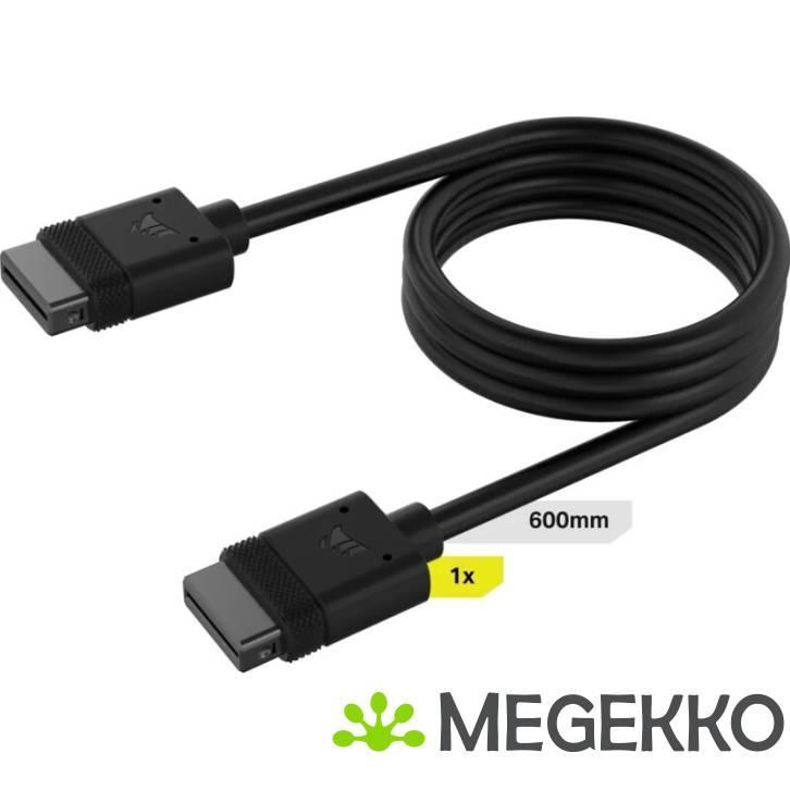 Corsair iCUE LINK Cable, 1x 600mm with Straight connectors,, Computers en Software, Overige Computers en Software, Nieuw, Verzenden