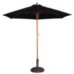 Parasol rond zwart 2,5 meter | 2,37(h) x 2,5(Ø)m Bolero, Verzenden, Nieuw in verpakking