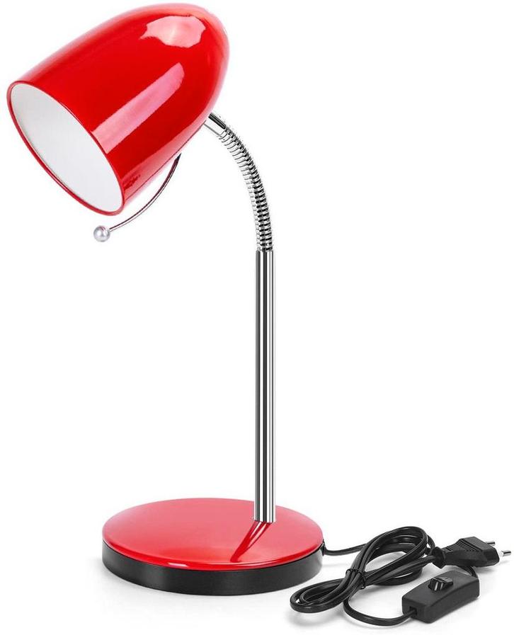Tafellamp - Bureaulamp - Tafellamp slaapkamer - Rood - Aigos, Huis en Inrichting, Lampen | Tafellampen, Nieuw, Verzenden