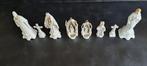 Statuette, 8 stuks heiligbeeldjes - 13 cm - Porcelaine -