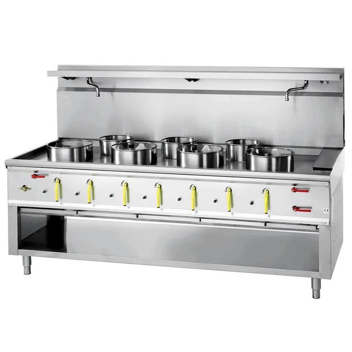 Wokfornuis | ASIA II | Gas | 4 Wokbranders (4x 20/25/35kW), Zakelijke goederen, Horeca | Keukenapparatuur, Nieuw in verpakking