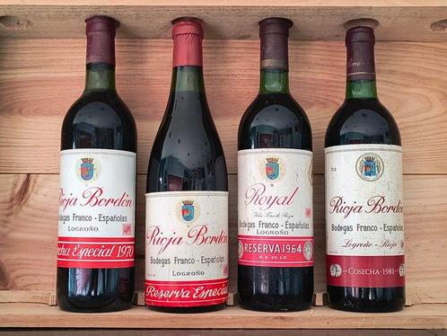 1970 Bodegas Franco-Españolas, Rioja Bordón, Reserva, Verzamelen, Wijnen