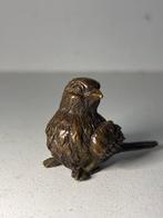 Statue, Vogel / Mus - 36 mm - Bronze, Antiek en Kunst