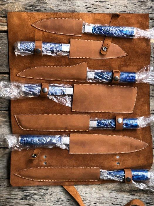 Keukenmes - Handgemaakte verzamelobjecten chef-messen set, Antiek en Kunst, Antiek | Keukengerei