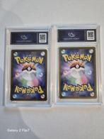 Pokémon - 2 Graded card - Steelix, Mew 073/063;151/195 Foil, Hobby en Vrije tijd, Nieuw