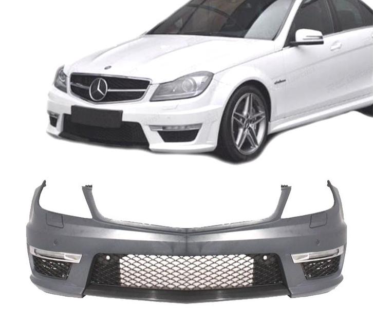 PARE CHOCS FRONTAL MERCEDES CLASSE C W204 11-14 LOOK AMG C63, Auto-onderdelen, Carrosserie, Verzenden