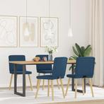 vidaXL Eetkamerstoelen 4 st stof blauw, Huis en Inrichting, Stoelen, Verzenden, Nieuw
