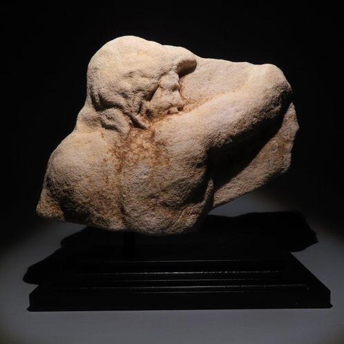 Romain antique Marbre Relief avec un satyre. 1er siècle, Verzamelen, Mineralen en Fossielen