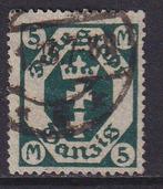 Danzig 1922 - 5 Mark mit liegendem Wasserzeichen. BEFUND, Postzegels en Munten, Gestempeld