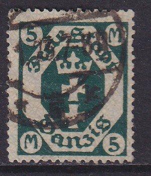 Danzig 1922 - 5 Mark mit liegendem Wasserzeichen. BEFUND, Postzegels en Munten, Postzegels | Europa | Duitsland