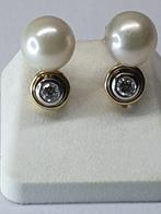Boucles doreilles - 18 carats Or jaune Perle - Diamant, Nieuw