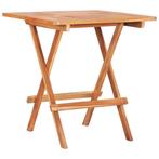 Bistrotafel Teakhout 60x60 inklapbaar | Retour deal | 55%..., Tuin en Terras, Verzenden, Nieuw, Vierkant, Teakhout