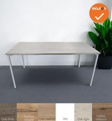 Vergadertafel - 4-poots - 160x80cm - met wit onderstel - Bla, Vergader- of Presentatieruimte, Ophalen of Verzenden, Gebruikt, Tafel