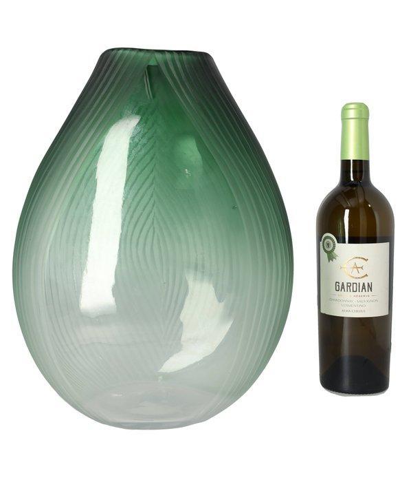 Vaas - Glas - Hand Cut vase, Antiek en Kunst, Kunst | Designobjecten