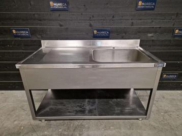 Wastafel | enkele wasbak | kraan | RVS | 140 cm beschikbaar voor biedingen