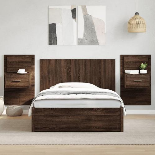 vidaXL TÃªte de lit avec armoires chÃªne marron 120 cm, Maison & Meubles, Chambre à coucher | Lits, Neuf, Envoi