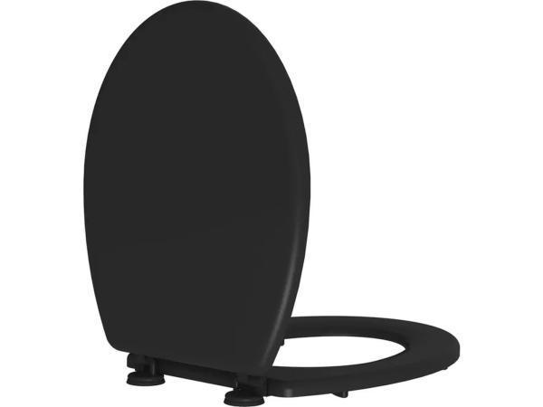 Veiling - Allibert ACIERO Mat Zwart toilet zitting, Huis en Inrichting, Badkamer | Badkamermeubels