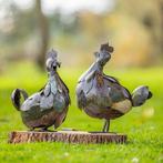 Sculpture, Twee grote kippen - 350 mm - Métal