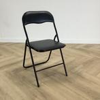 complete set van 10 klapstoelen / kantinestoelen, zwart, Gebruikt, Zwart