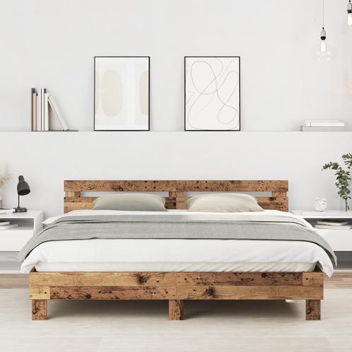 vidaXL Bedframe Oud Hout 180 x 200 cm Samengesteld hout en, Huis en Inrichting, Slaapkamer | Bedden, Nieuw, Verzenden