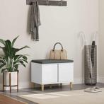 vidaXL Hallenbank Wit 60 x 38 x 46 cm Geengineerd Hout en, Verzenden, Nieuw