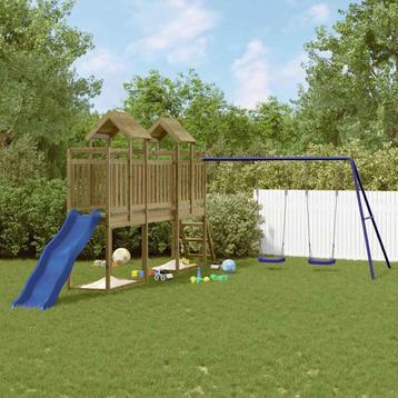 vidaXL Speelhuis geïmpregneerd grenenhout, Kinderen en Baby's, Speelgoed | Buiten | Speeltoestellen, Verzenden, Nieuw