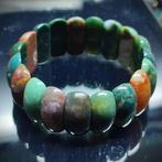 Prachtige Indische Agaat Armband in Rode Fluwelen, Verzamelen