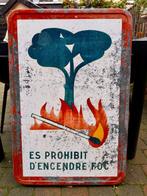 Reclamebord - Bosbrandwaarschuwingsbord - jaren 70 - 90x60cm