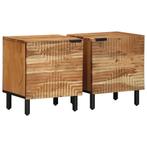 vidaXL Nachtkastjes 2 stuks 40x33x46 cm Massief hout Acacia, Verzenden, Nieuw