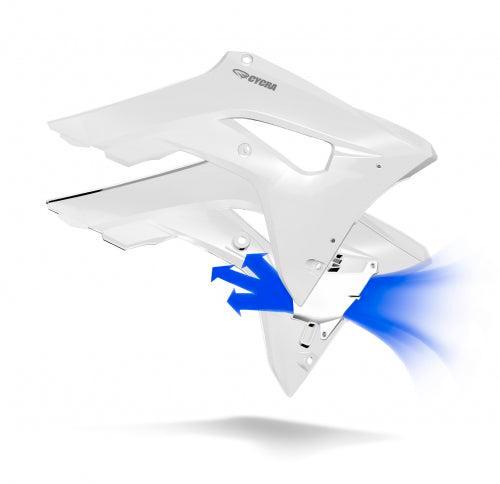 Cycra Powerflow Radiator Kappen Wit Honda CRF 250R 2018-2021, Motoren, Onderdelen | Overige, Verzenden