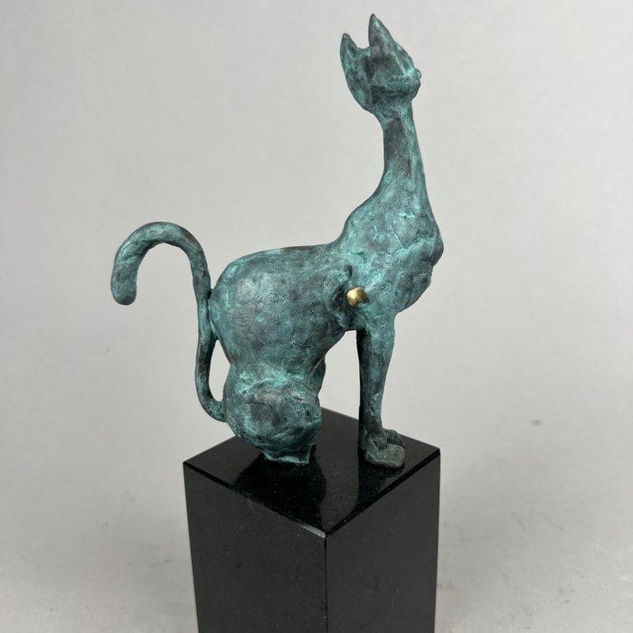 Robert Dyrcz - „The cat”- bronze, Antiquités & Art, Art | Objets design