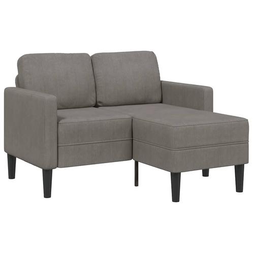 vidaXL 2-zitsbank met ligstoel L-vormig lichtgrijs 125 cm, Huis en Inrichting, Zetels | Zetels, Nieuw, Verzenden