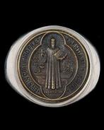 Chevalière dexorcisme - Croix de Saint Benoît - Puissance, Antiek en Kunst