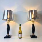 Tafellamp - Aluminium - Twee Empire stijl tafellampen, Antiek en Kunst