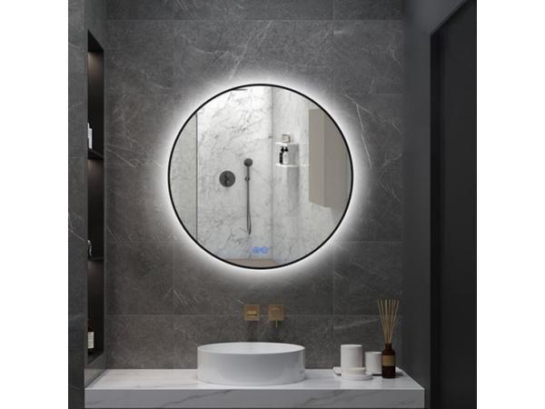 Veiling - Badkamerspiegel met LED  80 x 80 CM Zwarte Rand, Bricolage & Construction, Sanitaire